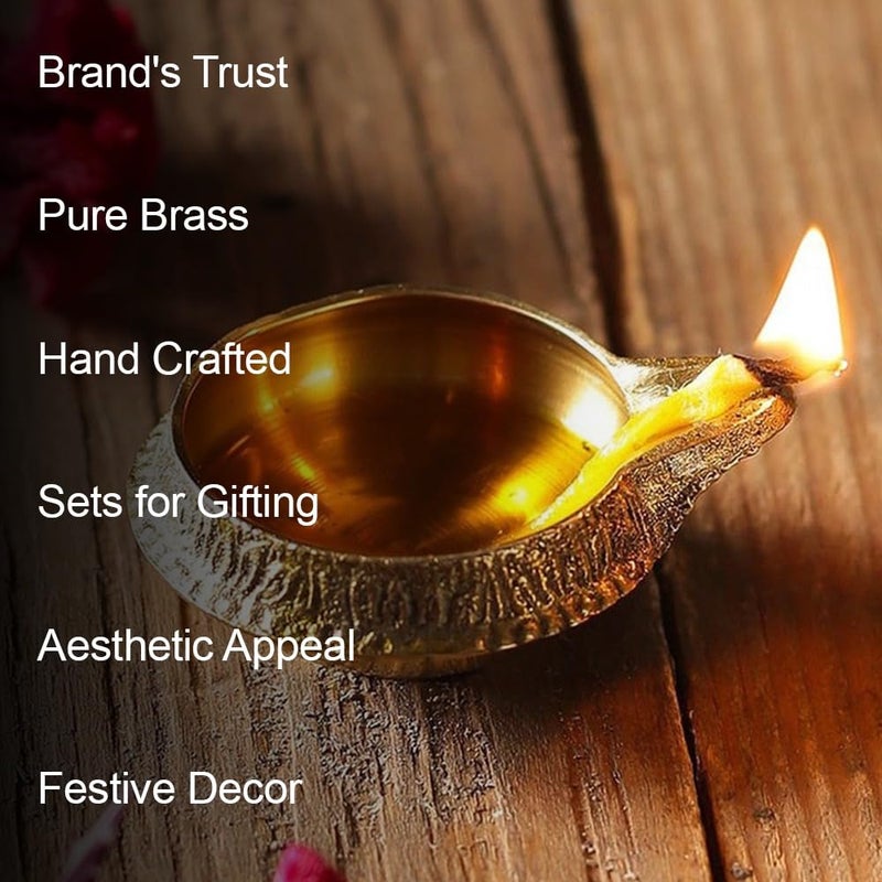 Hashcart Brass Kuber Diya for Diwali Decoration - Traditional Indian Puja Oil Lamp - Diwali Gifts for Friends and Family - Divali Diyas, Diya for Divali Pooja HashcartÂ® - Image 1